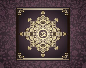 aum syllable , paisley design ,Hinduism , India	