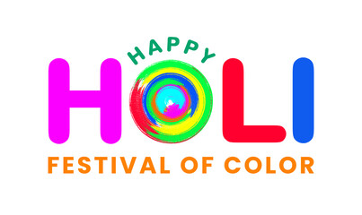 Happy Holly logo. Early Spring Festival. Color.