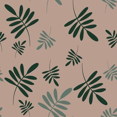 seamless pattern with leaves, seamless floral pattern 