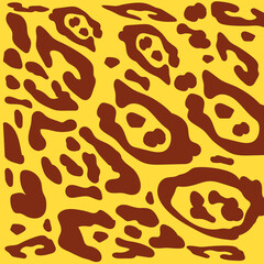 seamless pattern with jaguar spots on white background
