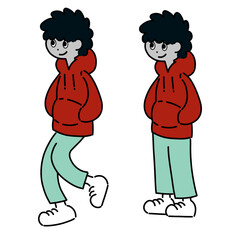 A Boy Who Wears Hoodie