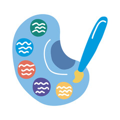 paint pallette and brush