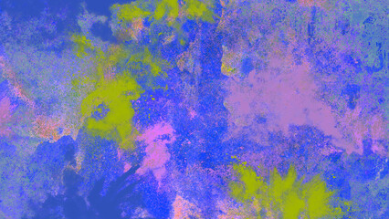Obraz na płótnie Canvas Grungy stained texture, dirty colorful abstract digital art.