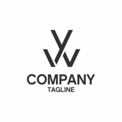letter YW logo design