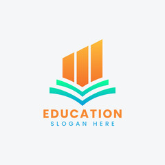 Fototapeta na wymiar Educational logo design vector, creative educational logo design, abstract educational logo design, modern educational logo design template