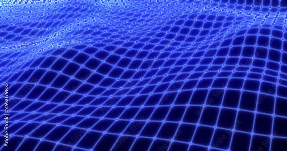 Poster abstract weave and polygonal grid as digital connection background.