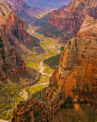 angels landing, zion national park, national park, zion, travel, tourism, hiking, hiking adventures, tourist destination, vacation, utah, canyon, cliff, no people, landscape, horizontal, mid day, vall