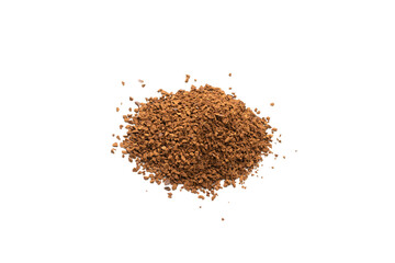 Instant coffee isolated on white background.