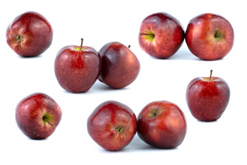 Set of red apples