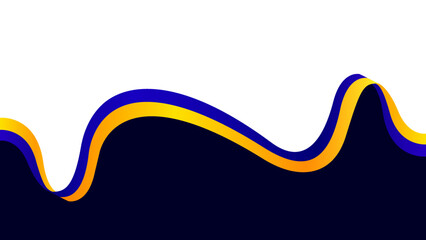 Background with a ribbon in the colors of the Ukrainian flag