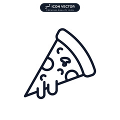 Modern Pizza icon symbol template for graphic and web design collection logo vector illustration