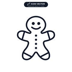 gingerbread icon symbol template for graphic and web design collection logo vector illustration