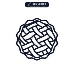 crust apple pie icon symbol template for graphic and web design collection logo vector illustration