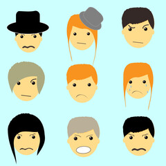 Negative emotions of people