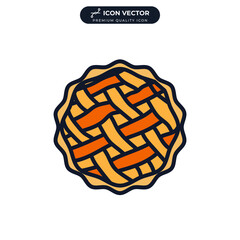 crust apple pie icon symbol template for graphic and web design collection logo vector illustration