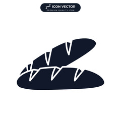 bread icon symbol template for graphic and web design collection logo vector illustration