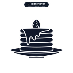 pancake icon symbol template for graphic and web design collection logo vector illustration
