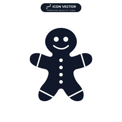 gingerbread icon symbol template for graphic and web design collection logo vector illustration