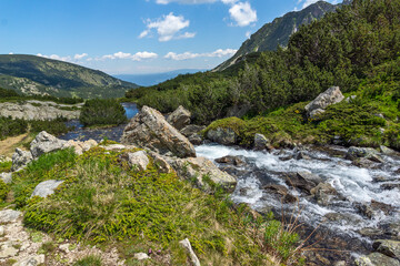 Summer Landscape of Pirin Mountain near Popovo Lake, Bulgaria