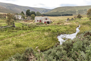 The 18th century secret Roman Catholic seminary of Scalan and the South Mill in the Braes of Glenlivet near Tomintoul, Moray, Scotland UK.