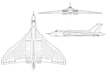 Vistas de avión bombardero estratégico