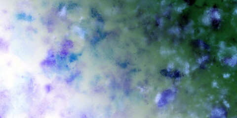 Abstract watercolor background with blue, green and purple blots. Blurred watercolor texture. Illustration.