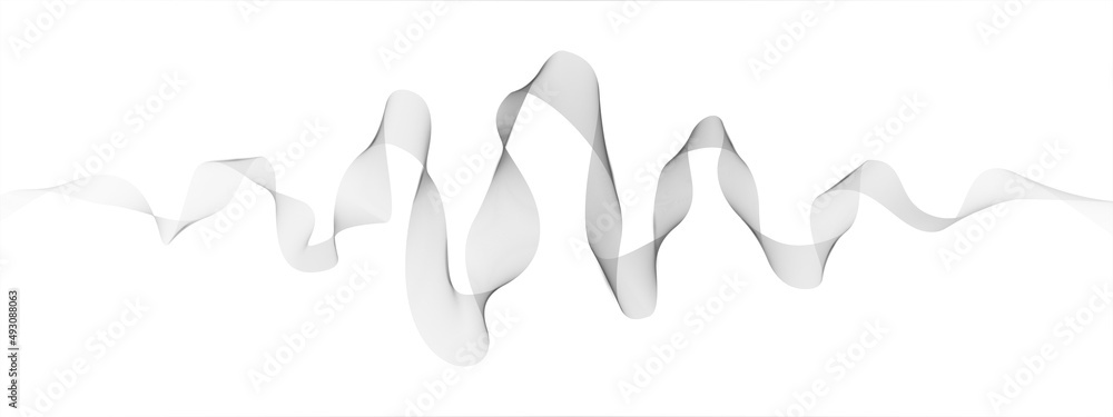 Poster halftone wave of lines. music track design . texture translucent threads. milky way. 3d sine wave. b