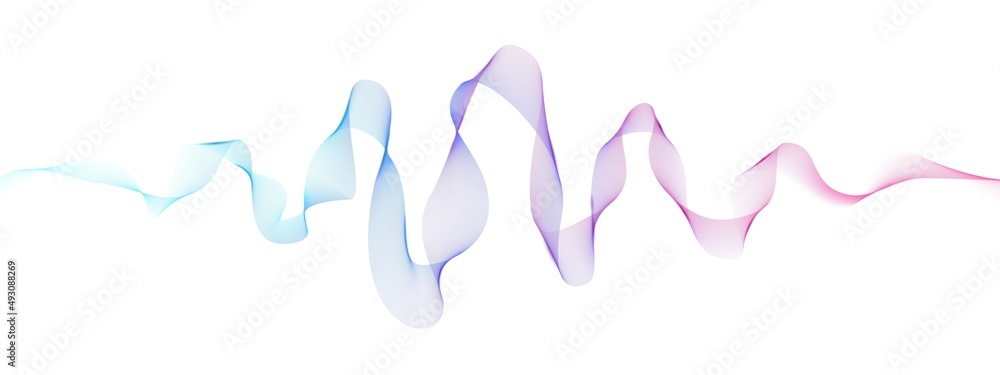 Poster gradient wave of lines. music track design . texture translucent threads. milky way. 3d sine wave. b