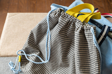 手作り　ナップサック