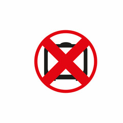 No TV Symbol Isolated on White Background. Television Vector Illustration Prohibition Stop Sign.