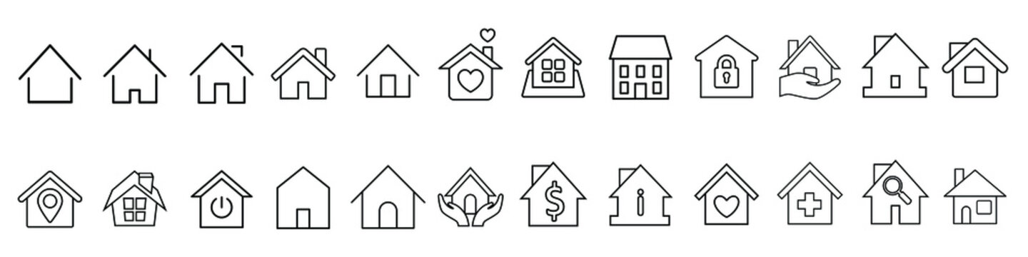 House Icon vector Set. Home illustration sign collection. Building symbol. hotel logo.
