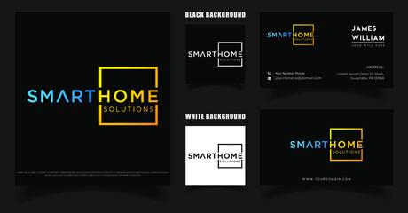 Smart Home Company Logo, Smart Home Installation Service Inspiration Vector Logo