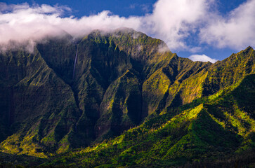 Clouds and Volcanic Cliffs 