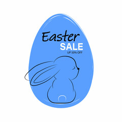 Happy Easter egg of vector template