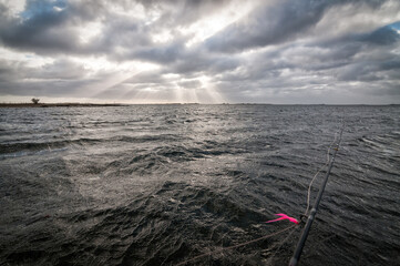 Fly fishing scenery in swedish shore