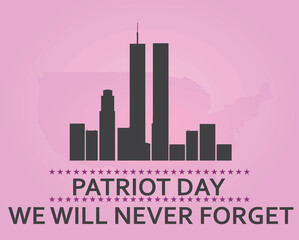 Fototapeta premium Patriot day card. vector illustration