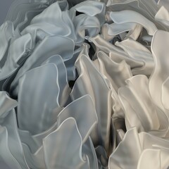 Obraz premium Flower made of cloth in 3D