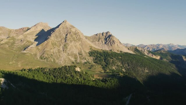 Sweet Movement Above French Alps Mountains at Sunrise