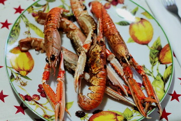 Scampi impiattati