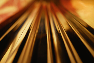 Golden metal rails texture background