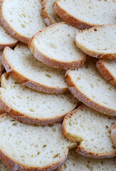 Sfondo con fette di pane.