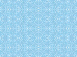 Fototapeta premium The geometric pattern with wavy lines. Seamless vector background. White and blue texture. Simple lattice graphic design
