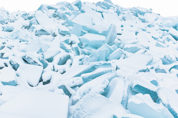 Fototapeta na wymiar Heap of ice. Pattern of ice