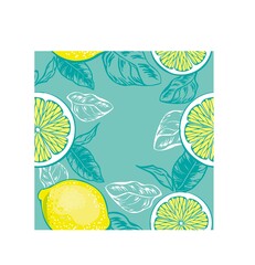 Lemon seamless pattern vector illustration. Summer design.