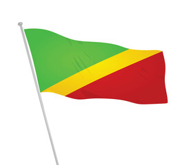 Republic of Congo national flag. vector illustration