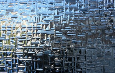 opaque glass panel close up