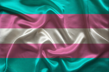 striped Nonbinary Trans Flag: Combining the Non-binary and Transgender Flags, concept of How to Be Respectful and Supportive