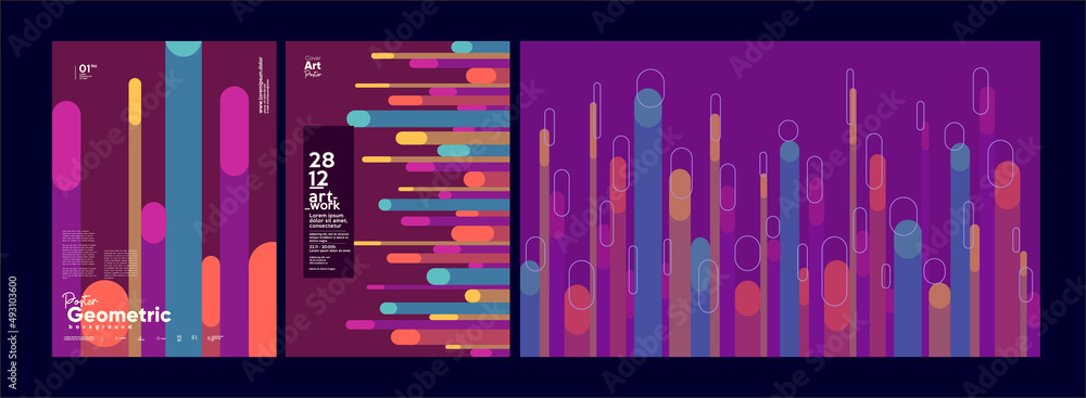 Canvas Prints abstract geometric background. simple shapes with trendy pattern. vector illustration. trendy backgr