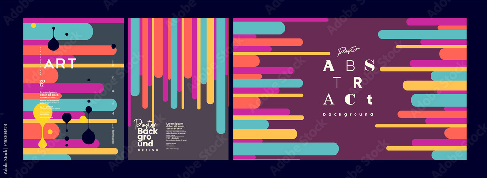 Canvas Prints abstract geometric background. simple shapes with trendy pattern. vector illustration. trendy backgr
