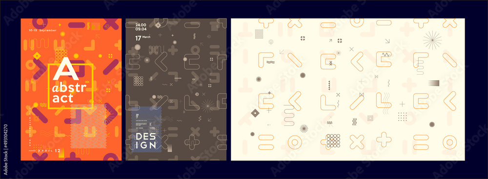 Canvas Prints abstract geometric background. simple shapes with trendy pattern. vector illustration. trendy backgr